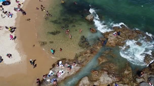 Salvador Bahia Brezilya Eylül 2021 Salvador Daki Itapua Plajında Insanlar — Stok video