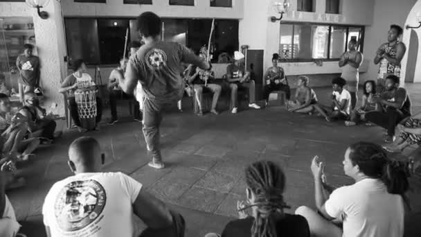 Salvador Bahia Brazil September 2021 Capoeristas Seen Capoeira Roda Parque — Stock Video