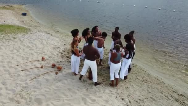 Salvador Bahia Brazil September 2021 Folk Blir Sett Dansende Samba – stockvideo