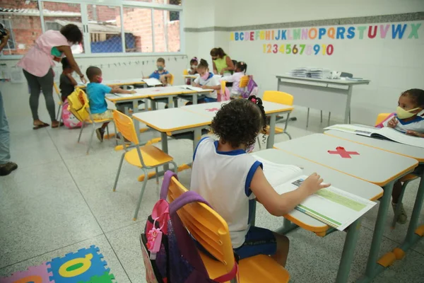 Salvador Bahia Brazil September 2021 Students Municipal Network City Salvador — Stock Photo, Image