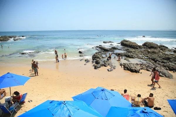 Salvador Bahia Brasil Setembro 2021 Vista Praia Porto Barra Cidade — Fotografia de Stock