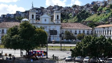 Salvador, Bahia, Brezilya - 28 Temmuz 2025: Casa Pia de Sao Joaquim manzarası.