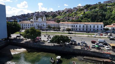 Salvador, Bahia, Brezilya - 28 Temmuz 2025: Casa Pia de Sao Joaquim manzarası.