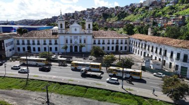 Salvador, Bahia, Brezilya - 28 Temmuz 2025: Casa Pia de Sao Joaquim manzarası.