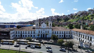 Salvador, Bahia, Brezilya - 28 Temmuz 2025: Casa Pia de Sao Joaquim manzarası.