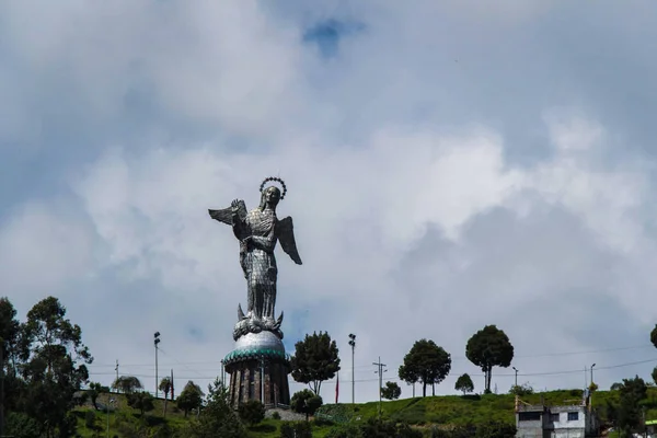Monument Virgin Middle Mountain Quito Ecuador — Stock Photo, Image