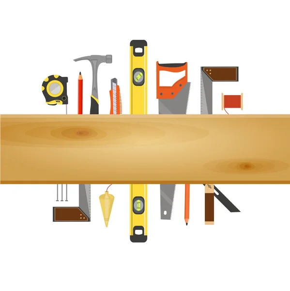 Ξυλουργός εργαλείο επίπεδη Banner — Διανυσματικό Αρχείο