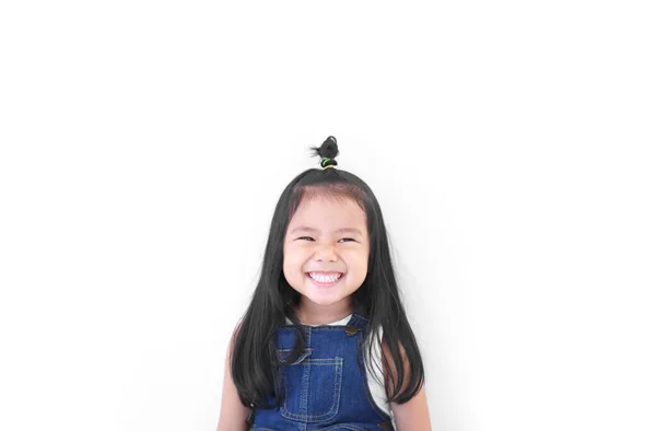 Asiático Criança Bonito Criança Menina Jardim Infância Estudante Feliz Sorriso — Fotografia de Stock