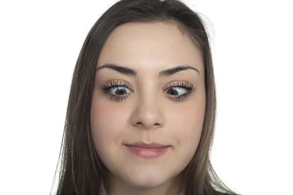 Mädchen beim Strabismus — Stockfoto