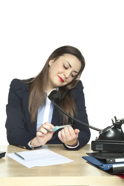 Sekretärin bei der Arbeit — Stockfoto