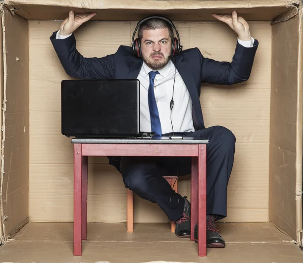 Cramped office at the workplace — Stock Photo, Image
