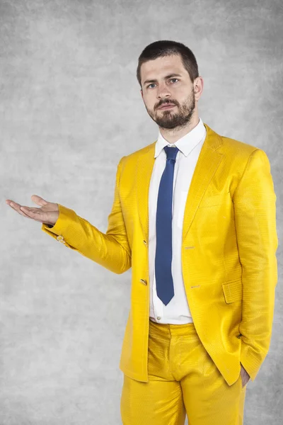 Espaço de cópia acima da mão do homem de negócios — Fotografia de Stock