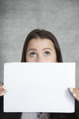 iş kadını boş kartı