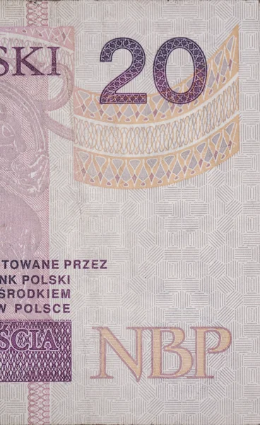 20 zloty pulido — Foto de Stock
