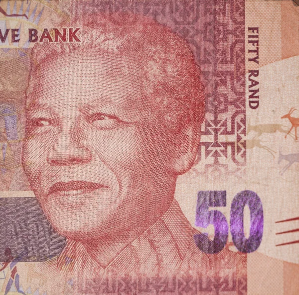 Fünfzig Rand, Nelson Mandela — Stockfoto
