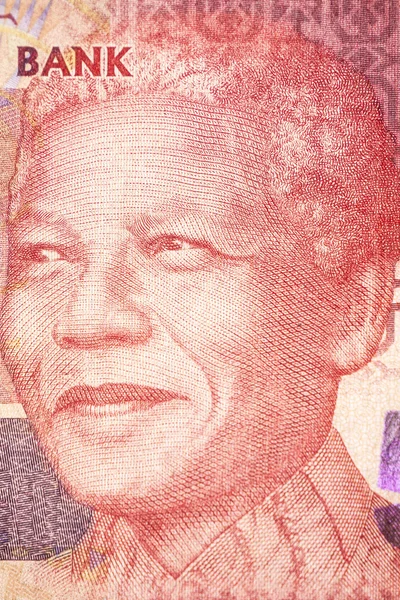 Nelson mandela, Portrait auf der Rechnung — Stockfoto