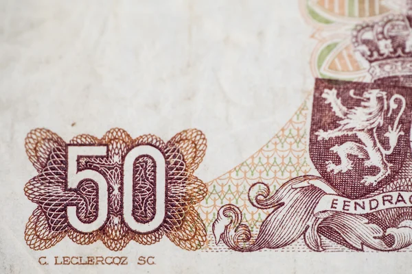 Fifty francs denomination — Stock Photo, Image