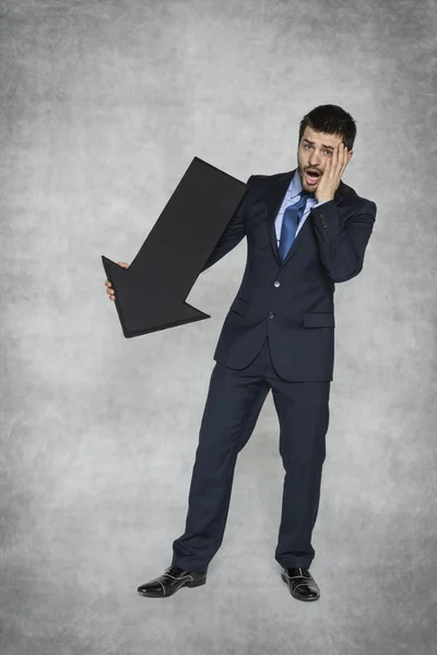 Tragödien auf dem Arbeitsmarkt, ein starker Rückgang — Stockfoto