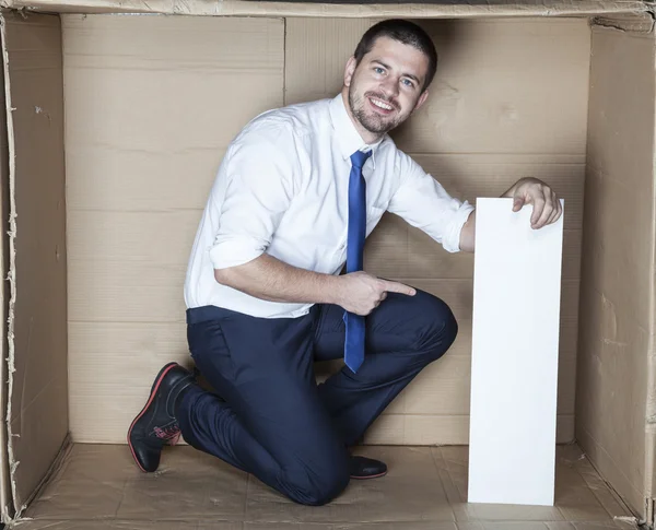 Geschäftsmann an der Kinokasse — Stockfoto