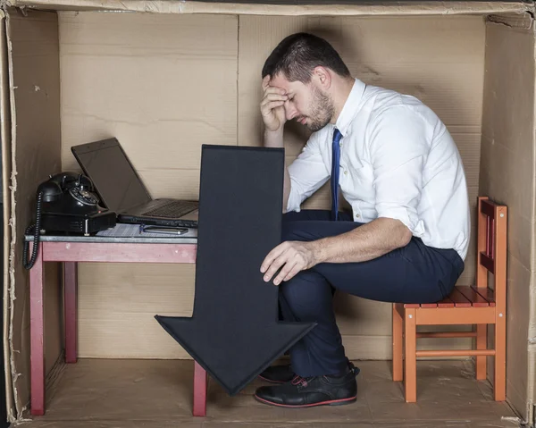 Scendendo con la crisi — Foto Stock