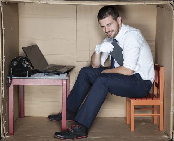 Empresario ocultando sobornos — Foto de Stock