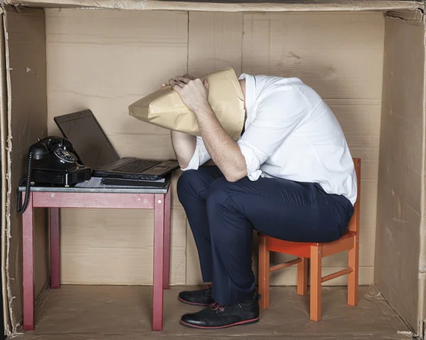 Geschäftsmann mit großem Problem — Stockfoto