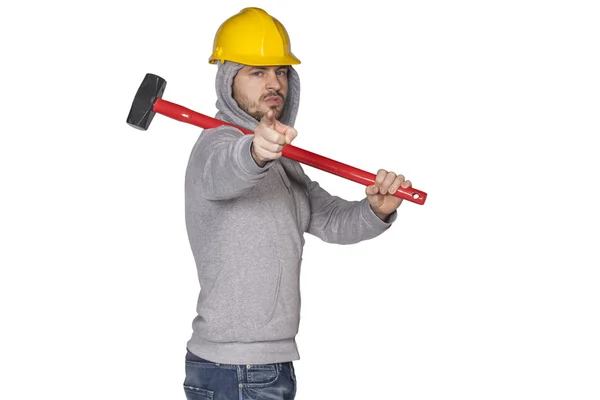 Worker pointing at you — Stock Photo, Image