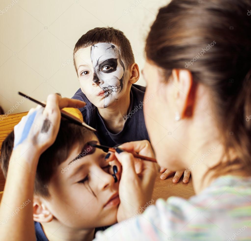 Zombie Apocalypse facepainting — Stock Photo © iordani #100245866