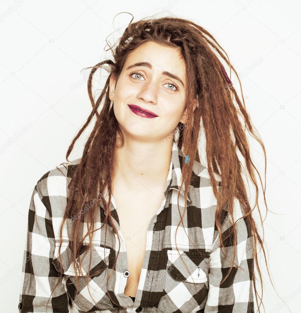 Real Caucasian Woman With Dreadlocks Hairstyle Funny