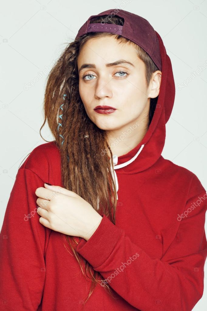 Real Caucasian Woman With Dreadlocks Hairstyle Funny