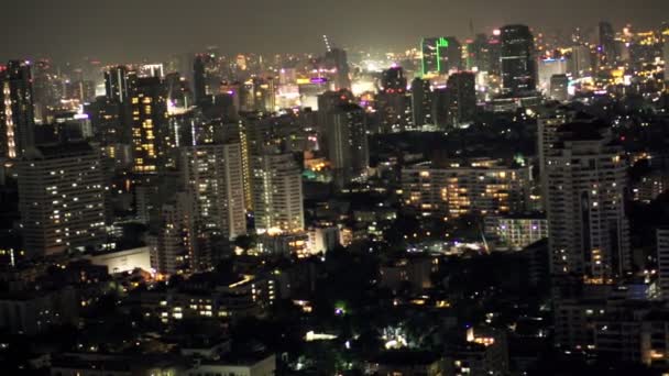 Banguecoque cidade à noite — Vídeo de Stock