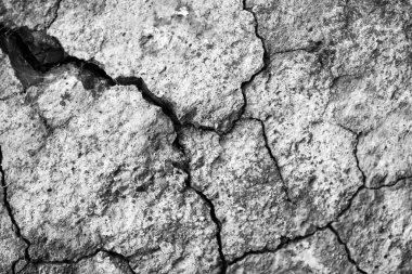 Eski çatlamış çimento. Doku, arka plan, desen. Tasarım ve dekorasyon için somut şablon.