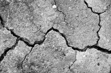 Eski çatlamış çimento. Doku, arka plan, desen. Tasarım ve dekorasyon için somut şablon.