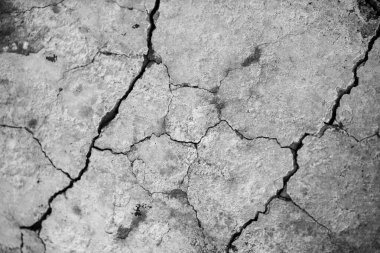 Eski çatlamış çimento. Doku, arka plan, desen. Tasarım ve dekorasyon için somut şablon.