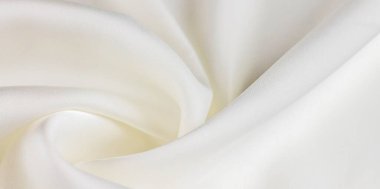 Beyaz renk kraliyet ipek kumaşı saten.