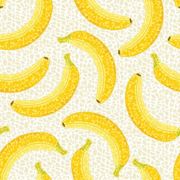 Pattern with bananas in mosaic style — Stock Vector