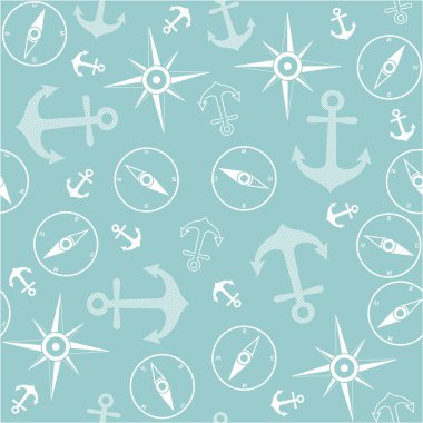 desen ile deniz çapa ve Rüzgar gülü