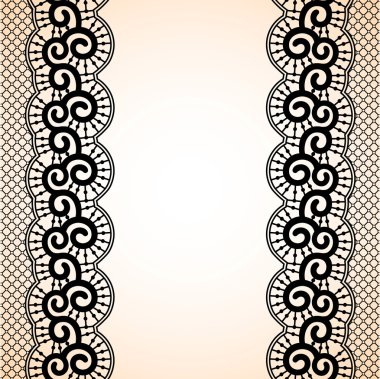 dantel kurdele ile dekoratif çerçeve şablon