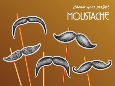 Bıyık sticker seti