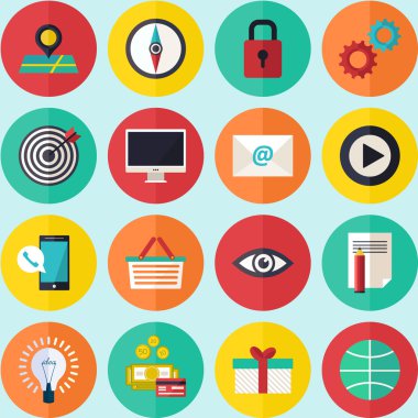 iş sitesi için Web infographics Icons set
