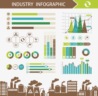 Endüstri Enerji infographics kavramı.