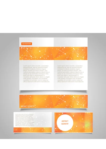 Brochure page, banner and business card — Stock Vector