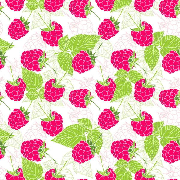 나무 딸기 패턴 — 스톡 벡터