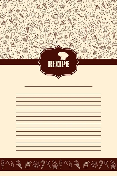 Recipe book page — Stock Vector