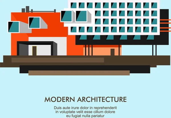 Modern flat architecture — Stock Vector