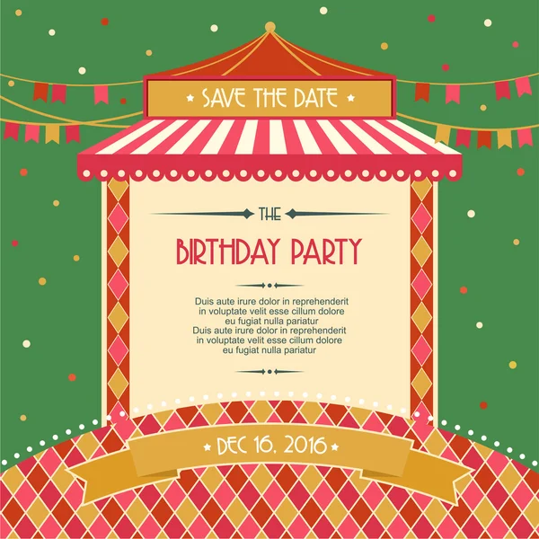 Birthday party celebration card — Stock Vector