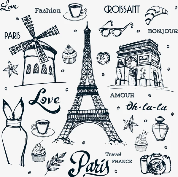 Paris - a city of love and romanticism — Stock Vector