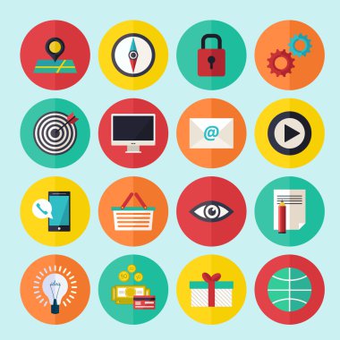 iş sitesi için Web infographics Icons set