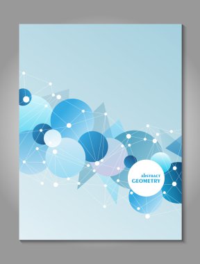 Broşür mavi kapak tasarım şablonu