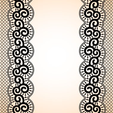 dantel kurdele ile dekoratif çerçeve şablon